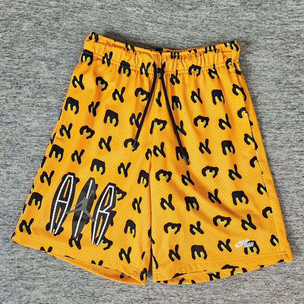 Air Jordan Flight MVP Cheetah Printed Shorts (Canyon Gold/Sail) Men's Size Small